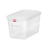 Contenitore GN 1/4 polipropilene, HENDI, GN 1/4, 4,3L, Trasparente, 265x162x(H)150mm