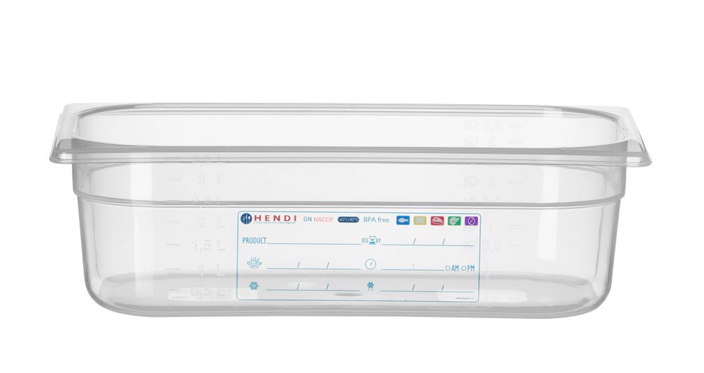 880272_OBW_2024_02_IMGP3212 Contenitore Gastronorm 1/3, HENDI, GN 1/3, 4L, Trasparente, 325x176x(H)100mm - immagine 1