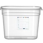 Contenitore Gastronorm 1/4, HENDI, GN 1/4, 5,5L, Trasparente, 265x162x(H)200mm